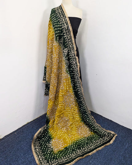 Fancy Chunnri Gotta & Mirror Work Silk Dupatta (Ready To Wear)