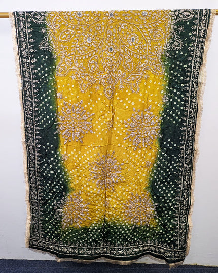 Fancy Chunnri Gotta & Mirror Work Silk Dupatta (Ready To Wear)