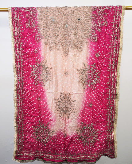 Fancy Chunnri Gotta & Mirror Work Silk Dupatta (Ready To Wear)