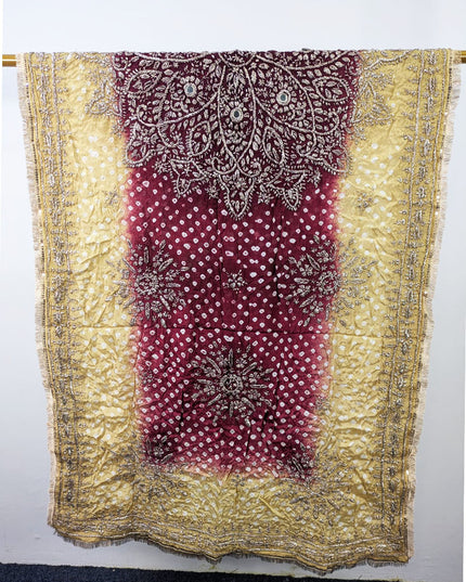 Fancy Chunnri Gotta & Mirror Work Silk Dupatta (Ready To Wear)