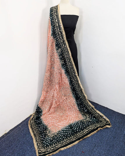 Fancy Chunnri Gotta & Mirror Work Silk Dupatta (Ready To Wear)