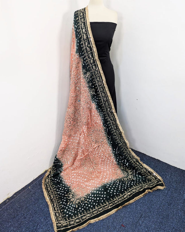 Fancy Chunnri Gotta & Mirror Work Silk Dupatta (Ready To Wear)