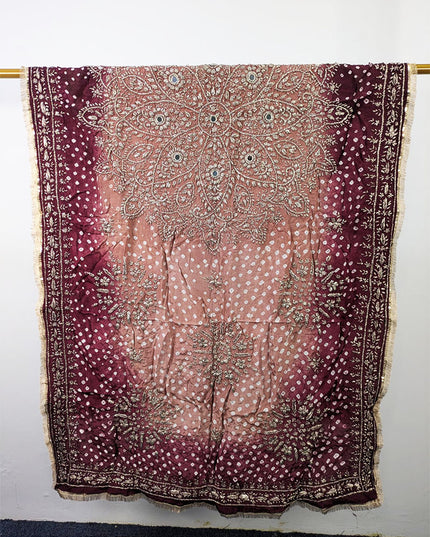 Fancy Chunnri Gotta & Mirror Work Silk Dupatta (Ready To Wear)