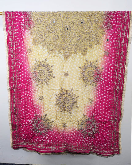 Fancy Chunnri Gotta & Mirror Work Silk Dupatta (Ready To Wear)