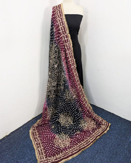 Fancy Chunnri Gotta & Mirror Work Silk Dupatta (Ready To Wear)