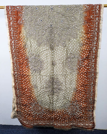 Fancy Chunnri Gotta & Mirror Work Silk Dupatta (Ready To Wear)