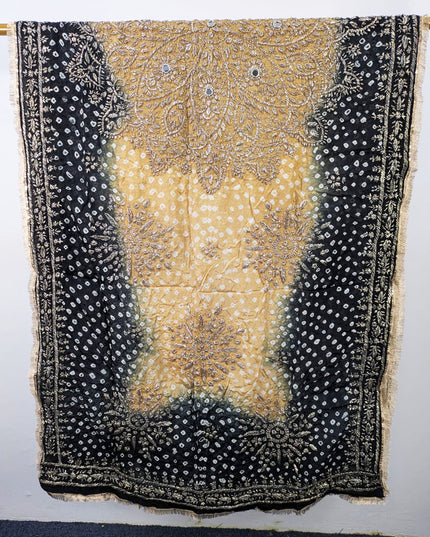 Handmade Chunnri Gotta & Mirror Work Silk Dupatta (Ready To Wear)