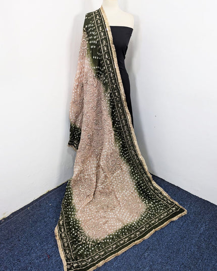 Handmade Chunnri Gotta & Mirror Work Silk Dupatta (Ready To Wear)