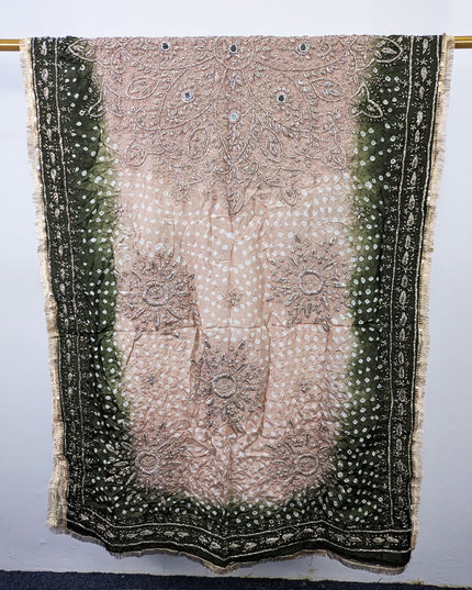 Handmade Chunnri Gotta & Mirror Work Silk Dupatta (Ready To Wear)