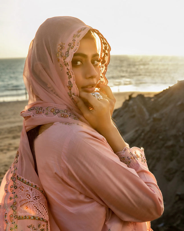 Fancy Embroidered Lawn with Chiffon Dupatta 3Pc - Tawakkal 2026