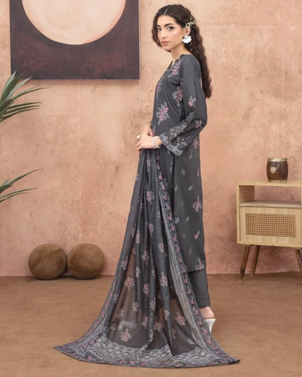 Dyed Premium Embroidered Lawn 3PC Unstitched - Gull e Rukh (Munark) Book #607