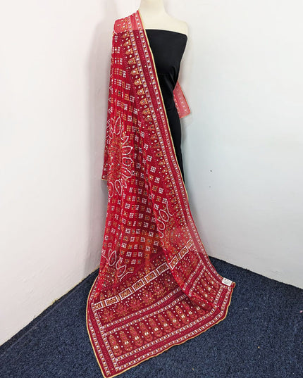 Fancy Chiffon with Chunnri, Mirror & Sitara Work Dupatta