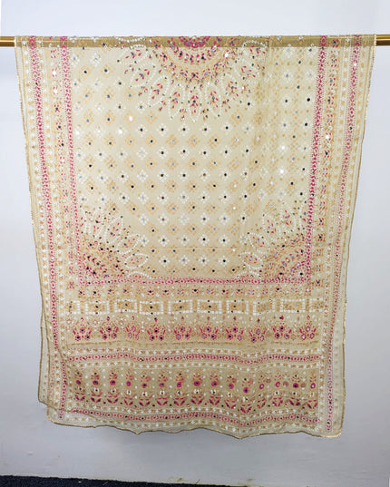 Fancy Chiffon with Chunnri, Mirror & Sitara Work Dupatta