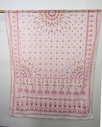 Fancy Chiffon with Chunnri, Mirror & Sitara Work Dupatta