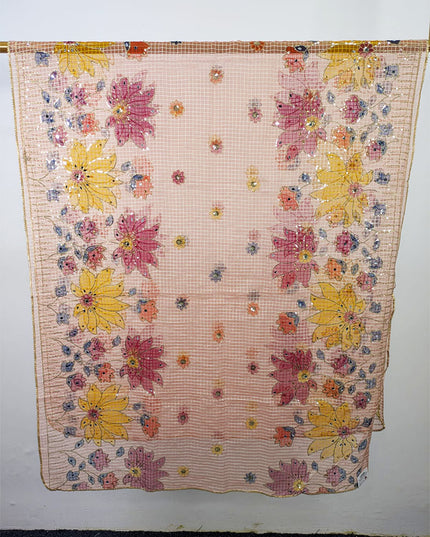 Organza with 3D Mirror + Sitara Work Dupatta (Ready To Wear)