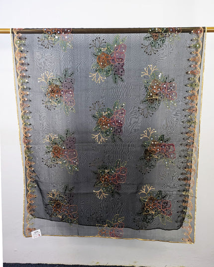 Organza with 3D Mirror + Sitara Work Dupatta (Ready To Wear)