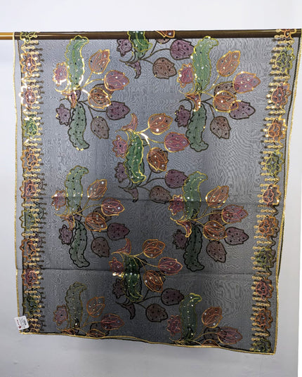 Fancy Organza with 3D Mirror + Sitara Work Dupatta