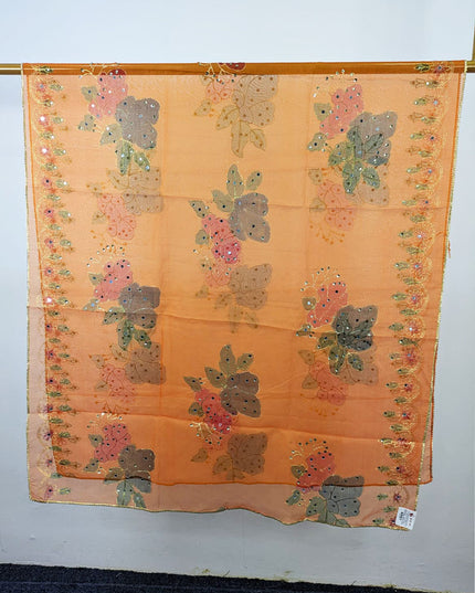 Organza with 3D Mirror + Sitara Work Dupatta (Ready To Wear)