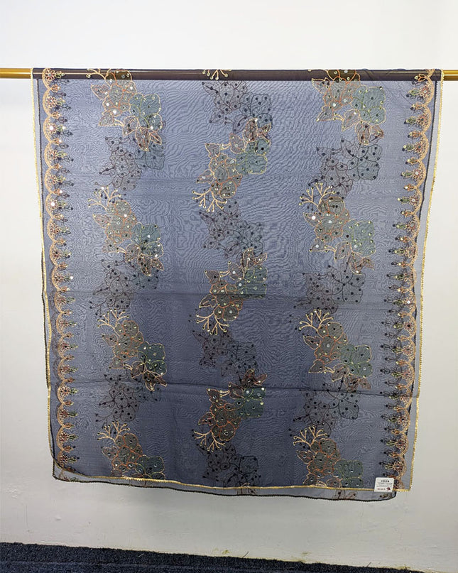 Organza with 3D Mirror + Sitara Work Dupatta (Ready To Wear)