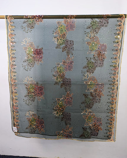 Organza with 3D Mirror + Sitara Work Dupatta (Ready To Wear)