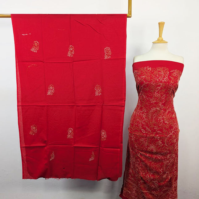 Lawn with Shadow + Chikankari Work Shirt Dupatta 3Pc Unstitched