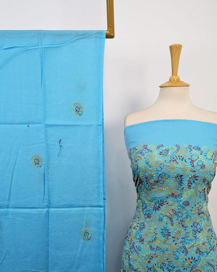 Lawn with Shadow + Chikankari Work Shirt Dupatta 3Pc Unstitched