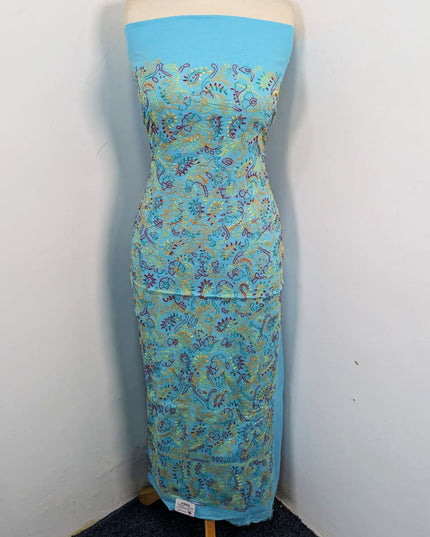 Lawn with Shadow + Chikankari Work Shirt Dupatta 3Pc Unstitched