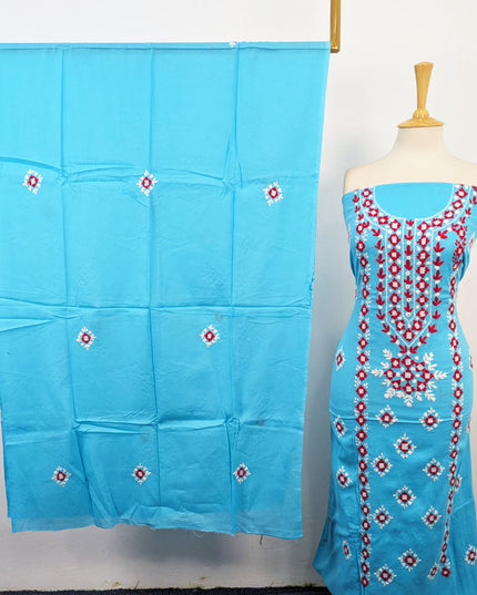 Lawn with Balochi Pakka Tanka + Mirror Work 3Pc Unstitched