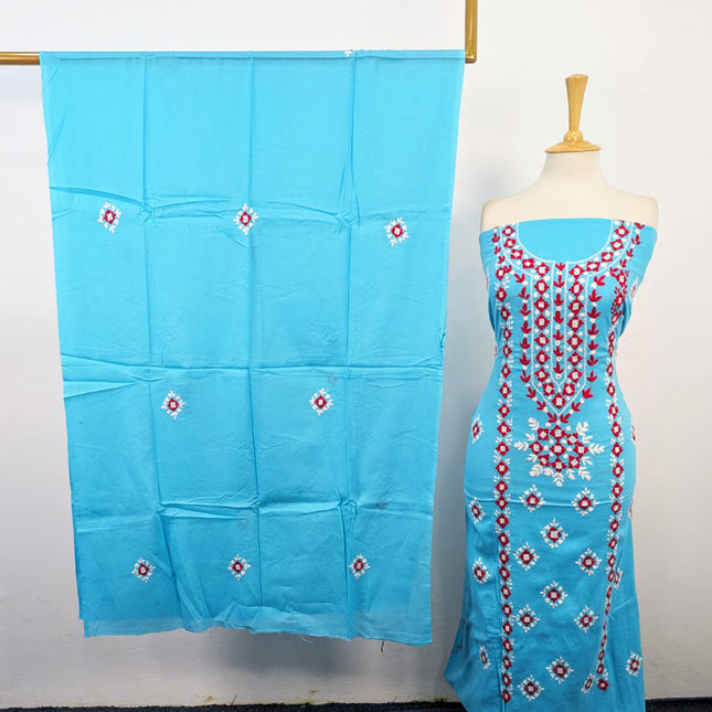 Lawn with Balochi Pakka Tanka + Mirror Work 3Pc Unstitched