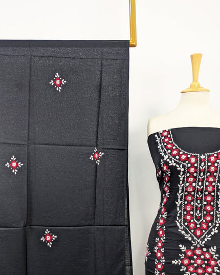 Lawn with Balochi Pakka Tanka + Mirror Work 3Pc Unstitched