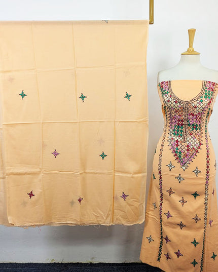 Balochi Pakka Tanka + Mirror Work Lawn 3Pc Unstitched