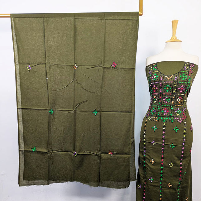 Fancy Lawn with Balochi Pakka Tanka + Mirror Work 3Pc Unstitched