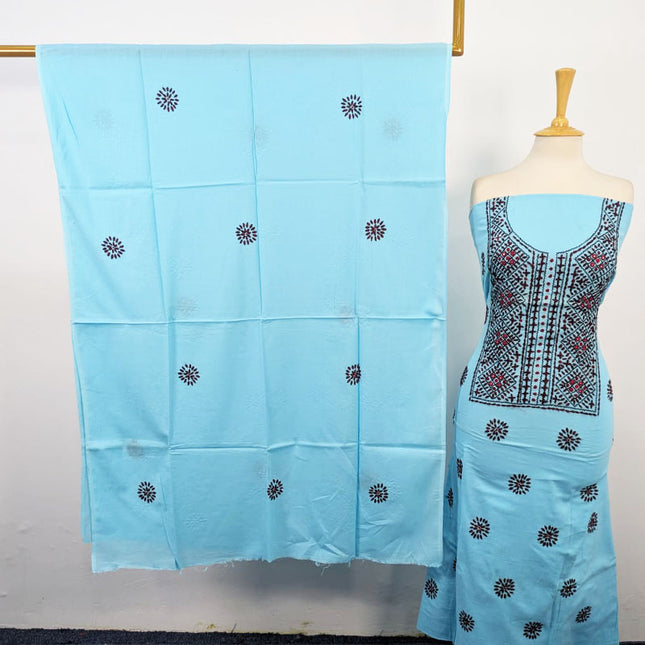 Lawn with Balochi Pakka Tanka + Mirror Work 3Pc Unstitched