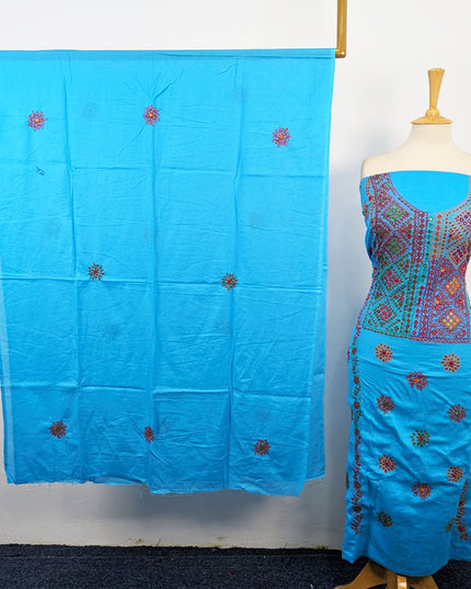 Lawn with Balochi Pakka Tanka + Mirror Work 3Pc Unstitched