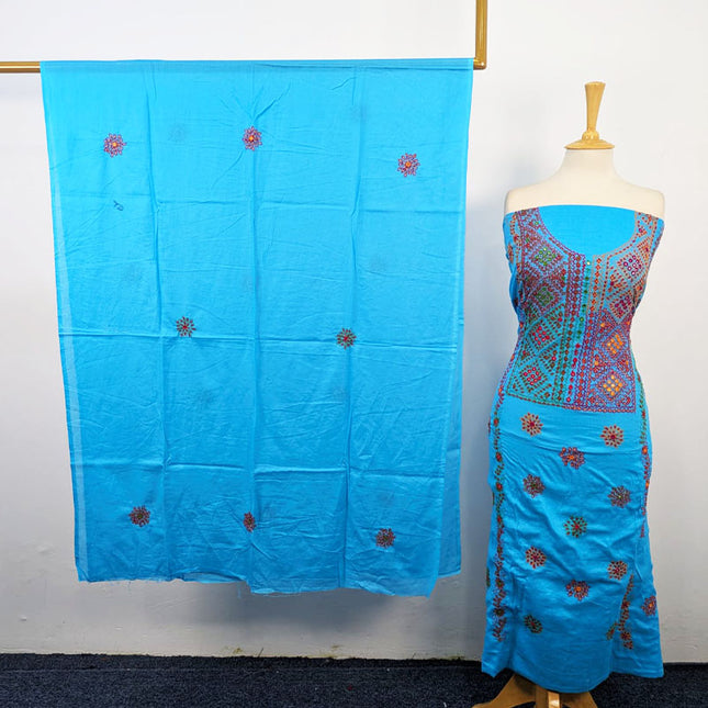 Lawn with Balochi Pakka Tanka + Mirror Work 3Pc Unstitched