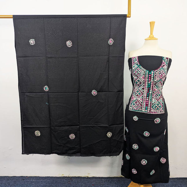 Lawn with Balochi Pakka Tanka + Mirror Work 3Pc Unstitched