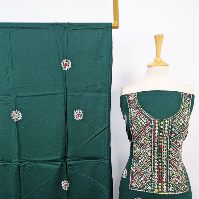 Lawn with Balochi Pakka Tanka + Mirror Work 3Pc Unstitched