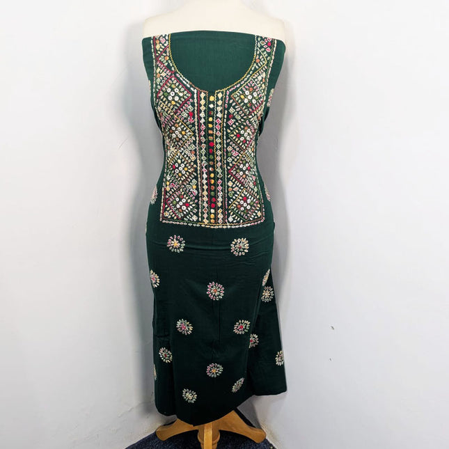 Lawn with Balochi Pakka Tanka + Mirror Work 3Pc Unstitched