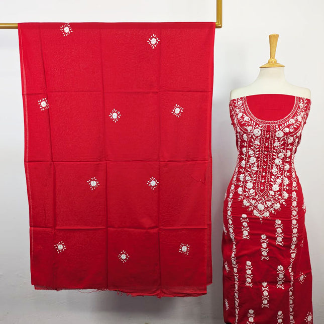 Fancy Lawn with Balochi Pakka Tanka + Mirror Work 3Pc Unstitched