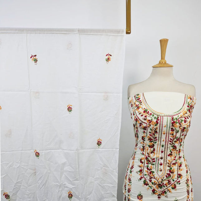 Balochi Pakka Tanka + Mirror Work Lawn 3Pc Unstitched