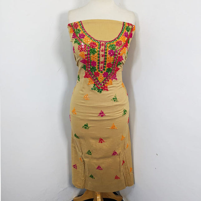 Lawn with Balochi Pakka Tanka + Mirror Work 3Pc Unstitched