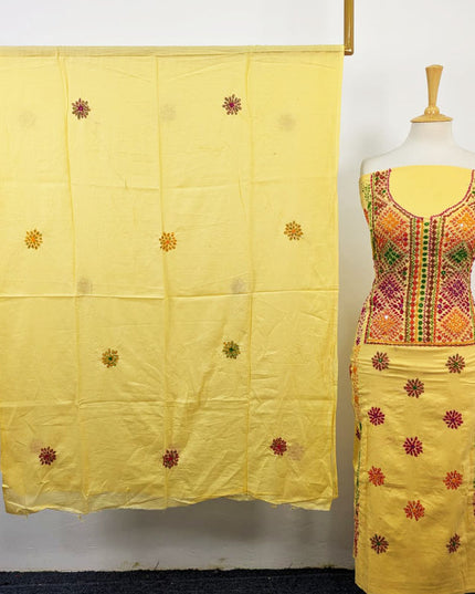 Lawn with Balochi Pakka Tanka + Mirror Work 3Pc Unstitched