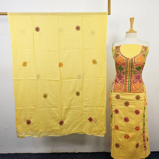 Lawn with Balochi Pakka Tanka + Mirror Work 3Pc Unstitched