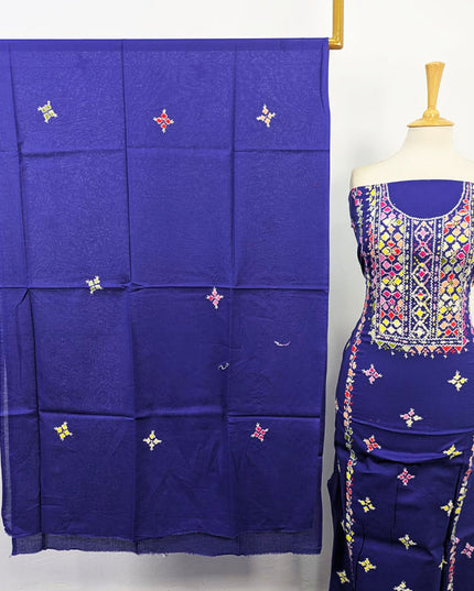 Fancy Lawn with Balochi Pakka Tanka + Mirror Work 3Pc Unstitched