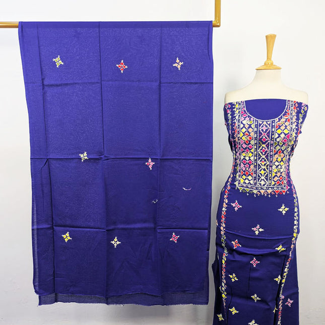 Fancy Lawn with Balochi Pakka Tanka + Mirror Work 3Pc Unstitched