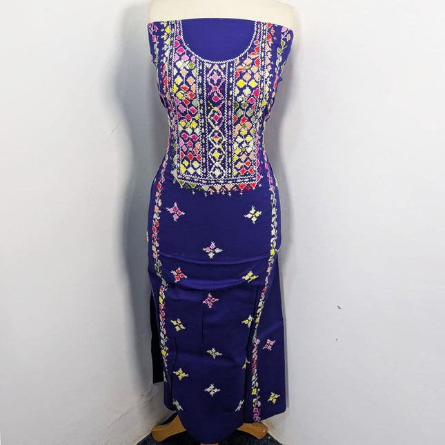 Fancy Lawn with Balochi Pakka Tanka + Mirror Work 3Pc Unstitched