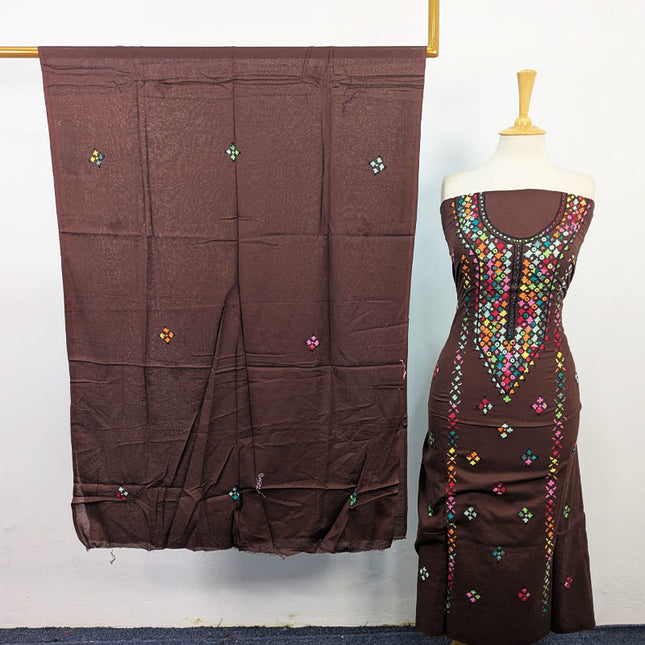 Balochi Pakka Tanka + Mirror Work Lawn 3Pc Unstitched