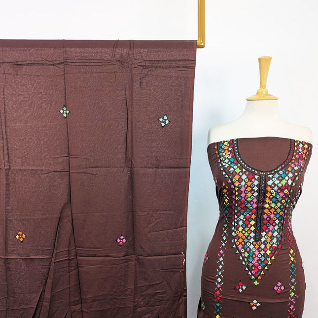 Balochi Pakka Tanka + Mirror Work Lawn 3Pc Unstitched