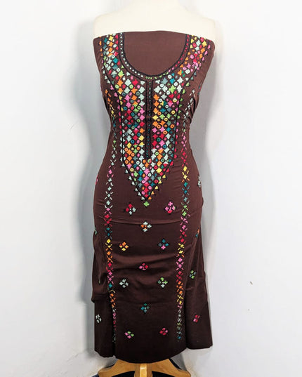 Balochi Pakka Tanka + Mirror Work Lawn 3Pc Unstitched