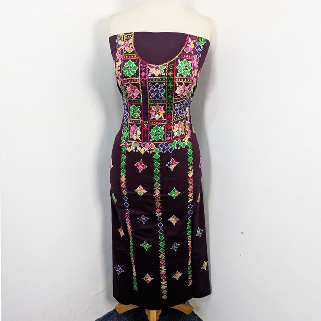 Balochi Pakka Tanka + Mirror Work Lawn 3Pc Unstitched